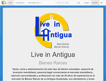 Tablet Screenshot of liveinantigua.com